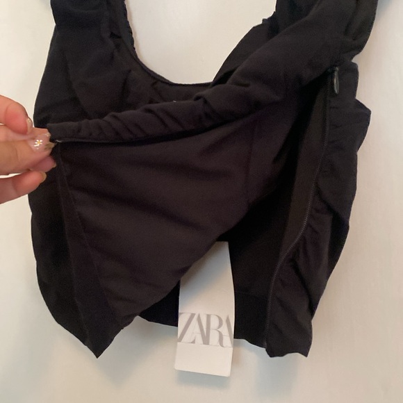 ZARA RUFFLED STRETCH TOP - Picture 9 of 14